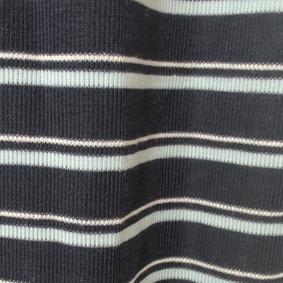 OGL Navy and White Striped A-Line Skirt - Picture 2 of 6